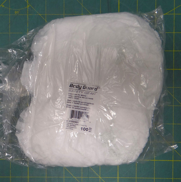 (Bag of 100) Body Guard 1000601 Safety Gear Polypropylene Honeycomb Beard Cover