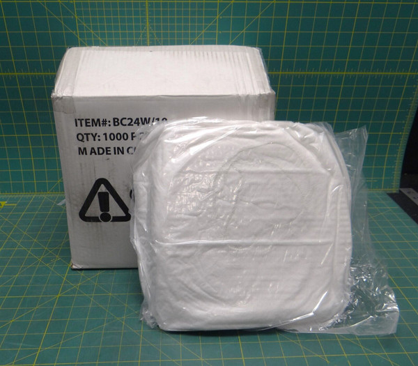 (Case of 1000) Cordova BC24W/10 White Polypropylene Bouffant Cap, 21" Diameter
