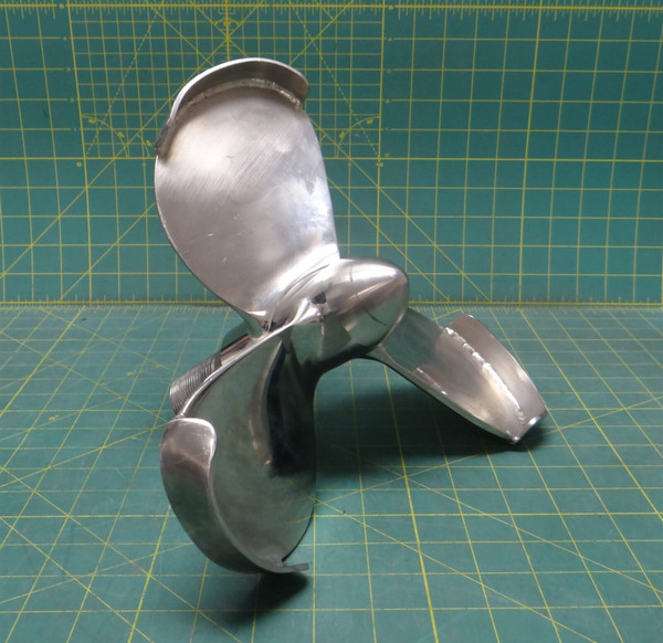 11" Dia Low Shear Mixing Propeller-Type Stainless Steel Impeller 7.5" Height