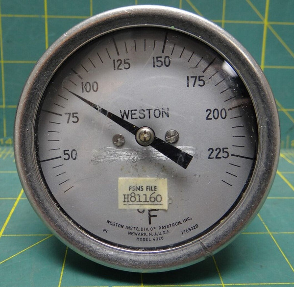 3" Weston Self-Indicating Thermometer 30-240 F Model 4320