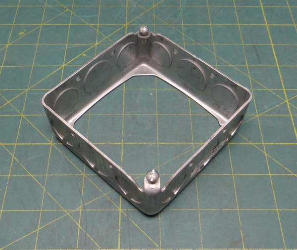 Raco 4" 2-Gang Extension Ring, 1-1/2" Deep, Eight 1/2" KOs & Four 3/4" KOs