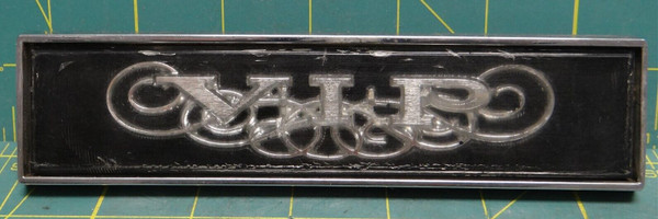 Chrysler Valiant VIP VE Emblem 2785299 24703 6-1/2" Long x 1-5/8"