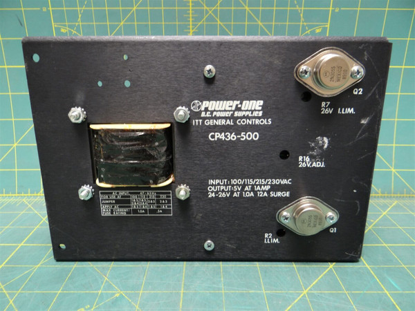 Power-One D.C. Power Supplies CP436-500 5VDC 1A, 24-26VDC 1A 12A Surge OUT