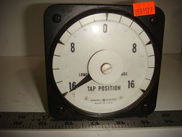 G.E. Lower Raise Tap Position Meter, Cat. 50-103111FAFA1JM2, Type DB-10