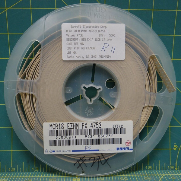 475K Fixed Chip Resistor 1206 1/4w 1% Tolerance P/N MCR18FX4753 E