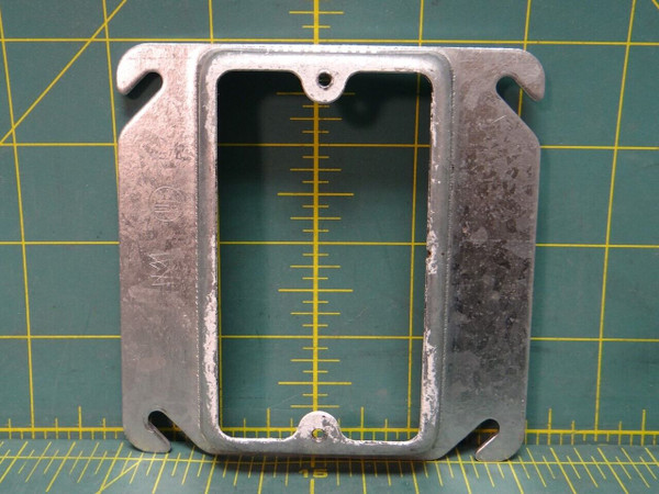 ABB Steel City 52 C 13 1-Gang Square Metal Mud Ring