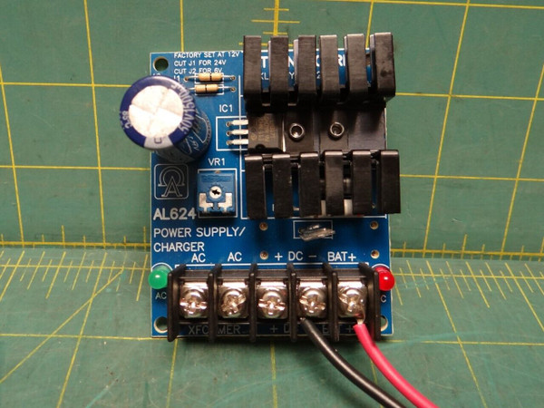 Altronix AL624 Linear Power Supply Charger, Single Output, 6/12/24VDC @ 1.2A