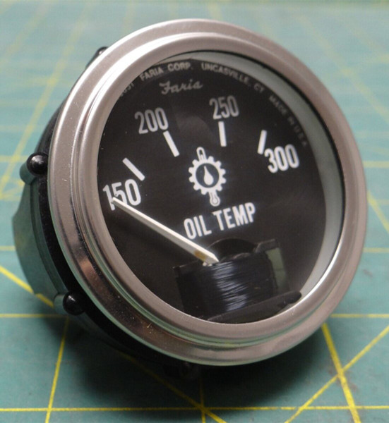 Faria Oil Temperature Gauge P/N GP0475, Range: 150-300F