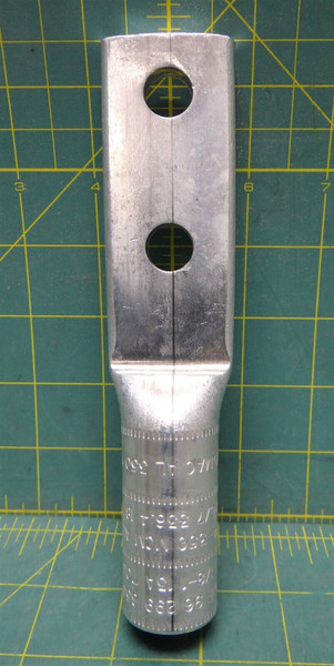 HOMAC AL-350-N Aluminum Two-Hole NEMA Stackable Straight Lug, Concentric 336.4