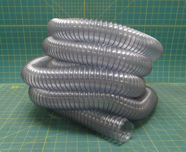 (20ft 2.5in) Flexaust Clear Flexadux R-2 2in Dust Removal Lightweight Duct Hose