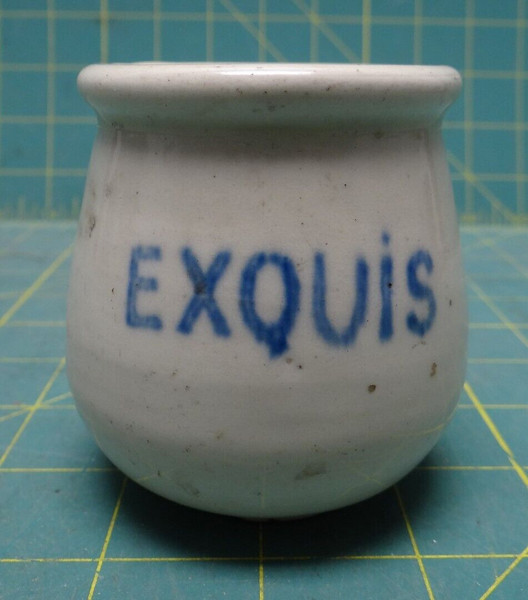 Antique Vintage Exquis Jar Made in France 3" Height