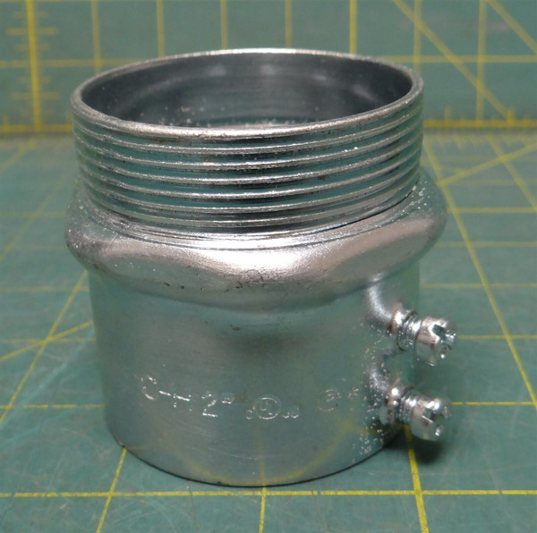 Cooper Crouse-Hinds 455 2" Straight Conduit Connector Steel Set Screw Connection