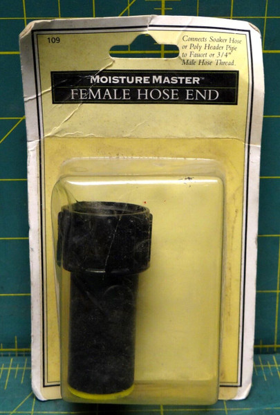 Moisture Master Female Hose End 109 Soaker / Poly Header to 3/4 Male Hose Thread
