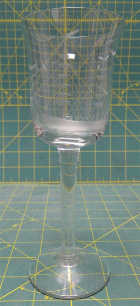 Vintage Etched Nautical Sailboat And Seagulls Cordial, Wine, Champagne Glass