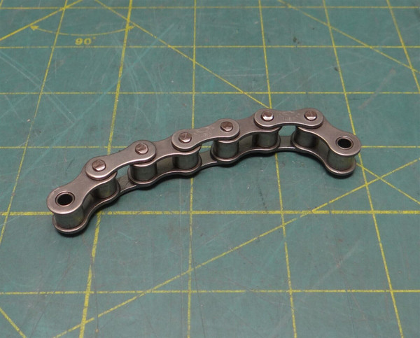 4" Length #41 General Duty Steel Roller Chain, 7 Links Replacement Roller Chain