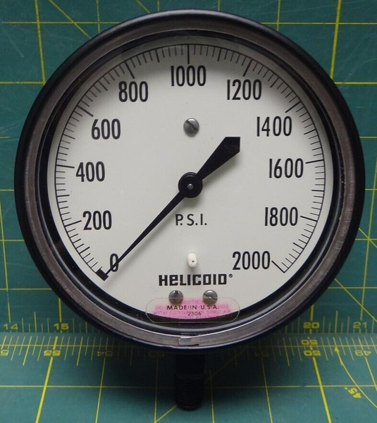 4 1/2" Helicoid Pressure Gauge 0-2000 psi 1/4 NPT NSN: 4910-00-792-8304