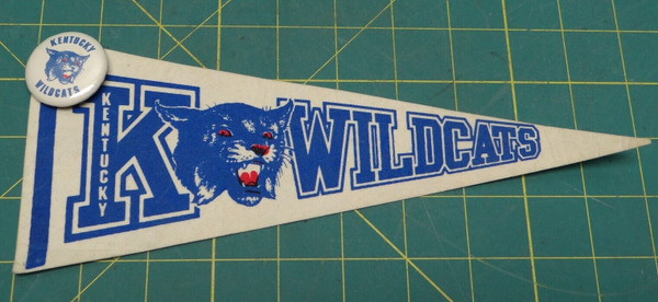 Vintage 10" Kentucky Wildcats Lexington Banner with Pin