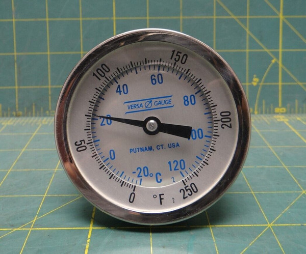 Versa Gauge Bimetal Thermometer, NSN 6685-01-470-6554, 3A04DL, GT300R,
