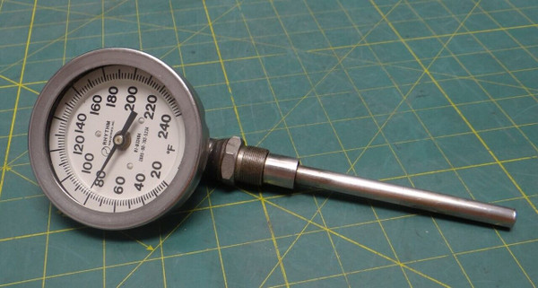 Rhythm Industries Thermometer 20-240 Degrees F, RI-D32404, NSN 6685-00-782-5234