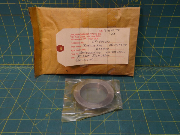 Anchor Darling Valve Co Retaining Ring for 8" Globe Valve PN: 2142-5-48