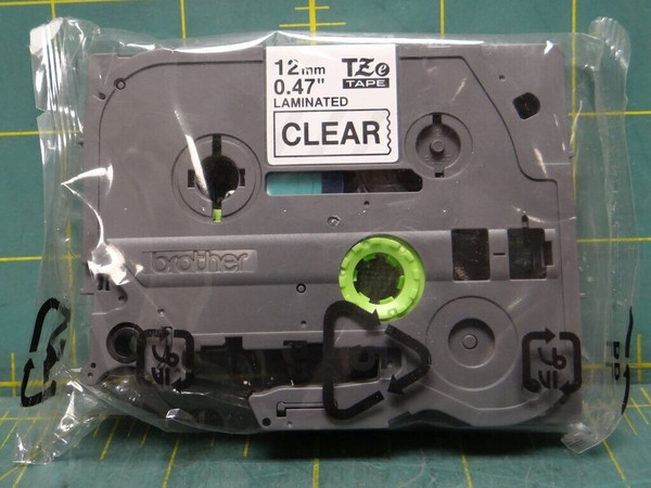 Brother TZ-ES131 Label Maker Tape, 12mm 0.47"W, Laminated Black On Clear