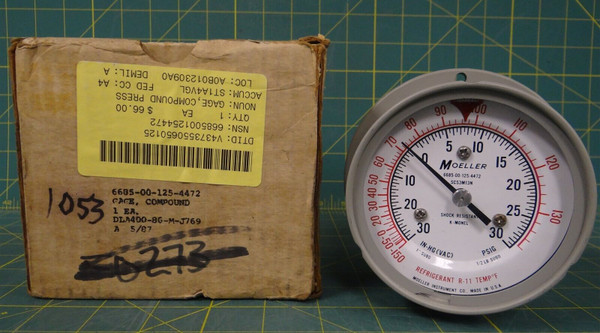 Moeller 001254472 Compound Vacuum-Temperature Gage 1/4" External Connection 