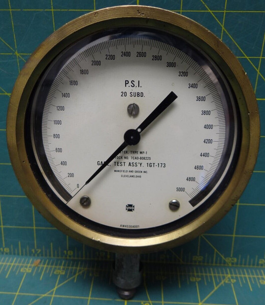4 1/2" USG Test Gauge Type MP-1   5000 PSI 1GT-173