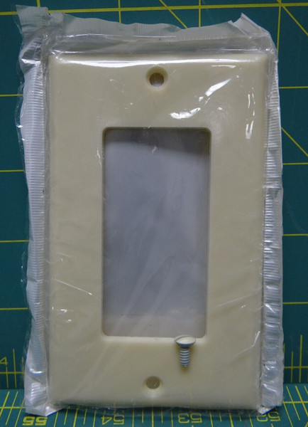 Leviton 80401-I 1-Gang GFCI Decorative Wall Plate Ivory Color