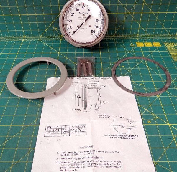 Moeller Inst. P/N MIL-G-18997 *NEW* Dial Indicating Pressure Gauge 0-100 PSIG