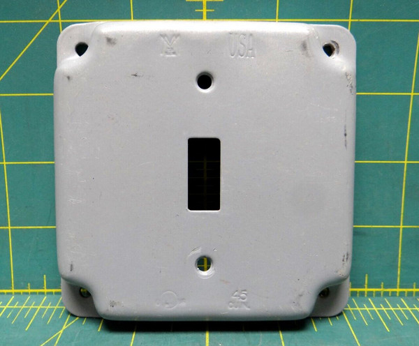 MULBERRY 11401 4" Raised SWITCH COVER Steel Finish Powder Coated w/ Hardware