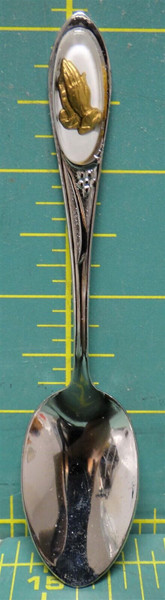 Vintage Fort Collectible Decorative Spoon - Gold Praying Hands