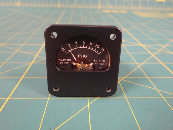 Kollmorgen 887D051975 Pressure Gauge 0-to-12 PSIG NSN 6685-01-032-9181