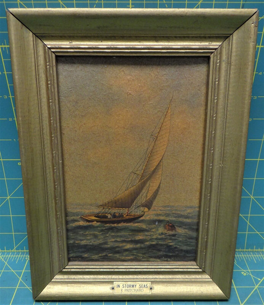 Edward Pritchard "In Stormy Seas" & "Sunset" Framed Reproductions