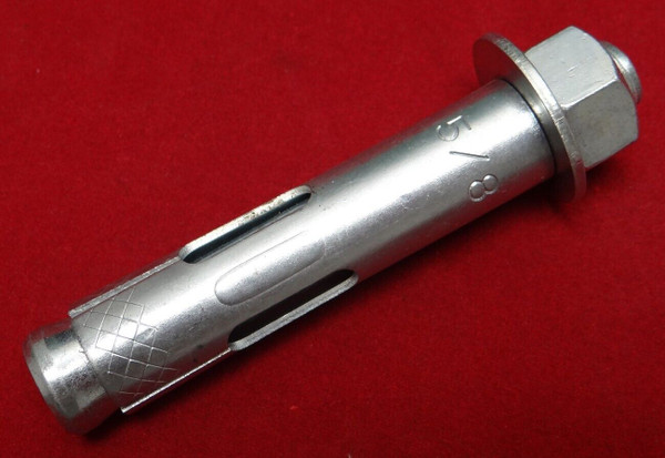 5/8" Concrete Mounting Bolt 3-11/16" Long For Pedestrian Barriers/Guard Rails