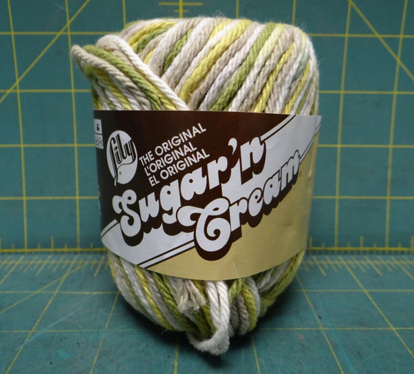 95 Yds - 2 oz Lily Sugar 'n Cream 100 % Cotton Yarn - Guacamole 02015