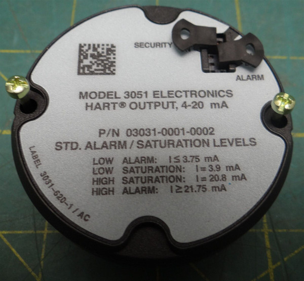 Rosemount Hart 3051 Electronic Output 03031-0001-0002 STD. Alarm Saturation Lvls