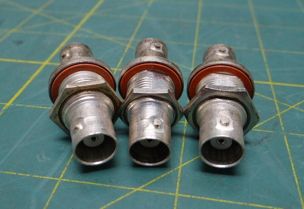 Lot of 3 UG-492D/U BNC Female to BNC Female Bulkhead Adapter