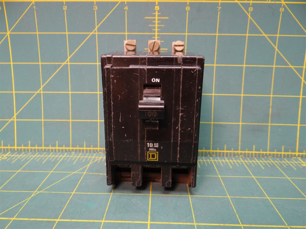 Square D QOB3100 Circuit Breaker 100 Amps 3 Pole 120/240 Vac At 50/60 Hz