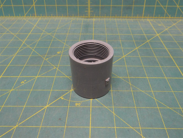 (1) 1-1/4" Gray PVC Female Adapter Fitting FNPT - CertinTeed Brand 