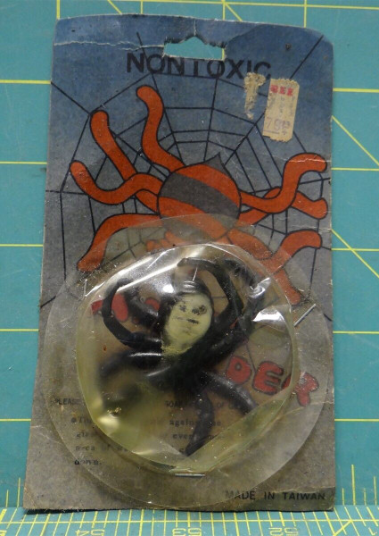 Vintage Nontoxic Plastic Flexible Spider Figurine, Taiwan