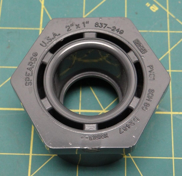 Spears USA 2" X "1 PVC Reducing Bushing Schedule 80 P/N 837-249