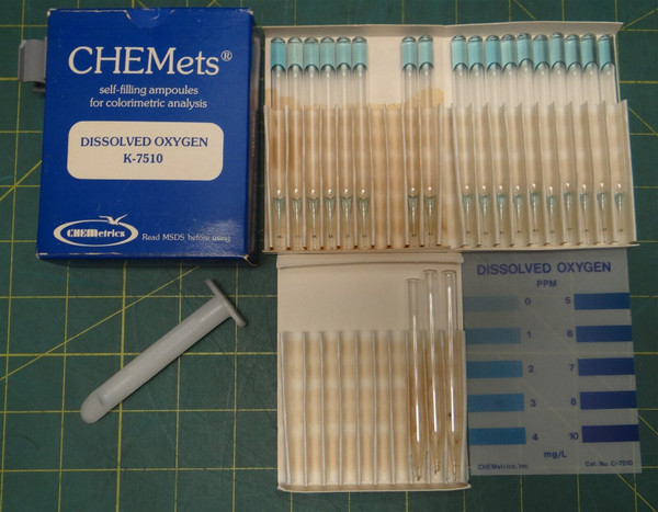 (Used, 18 pk) CHEMetrics CHEMets K-7510 Dissolved Oxygen Self-Filling Ampoules 
