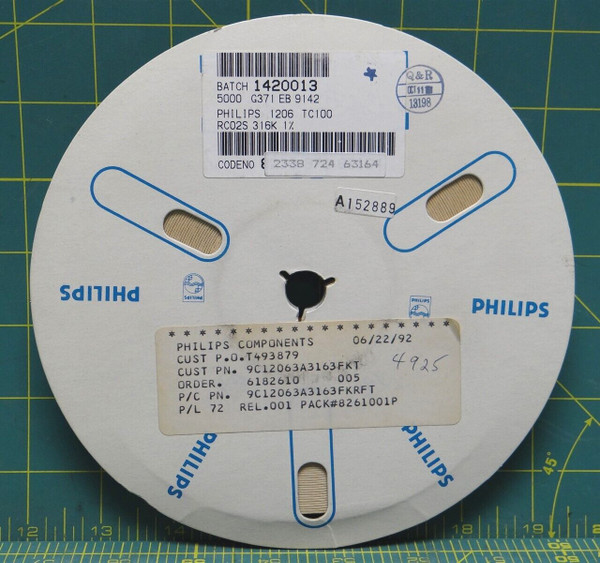Philips 316K Fixed Chip Resistor 1206 1% Tolerance P/N 9C12063A3163F