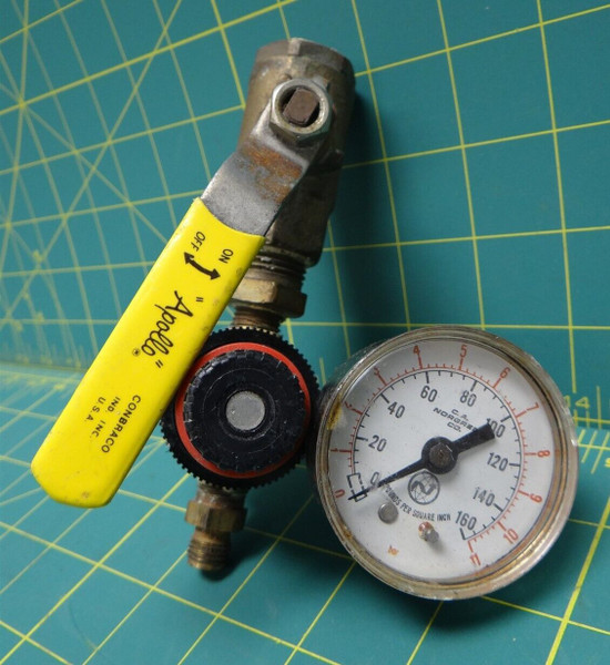 Norgren R04-200-RGKA, 160 PSI Gauge, 1/2" Apollo Ball Valve NSN 4820-00-181-8840