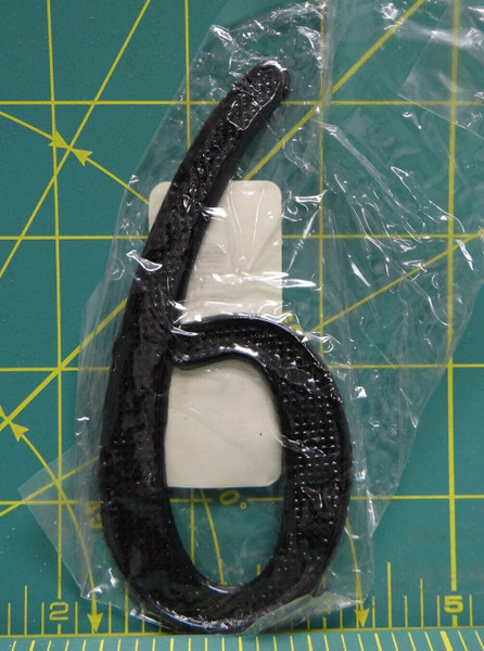 Earle Self Help House No. "6" 9905-0108, House Address Number 6, 4" x 2"