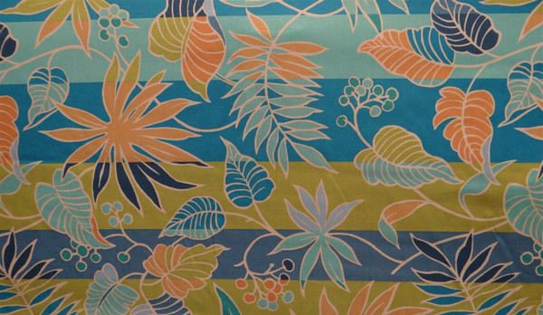 FABTEX Bronze, Aquamarine Fire Retardant Polyester Fabric 118" x 1 Linear Yard