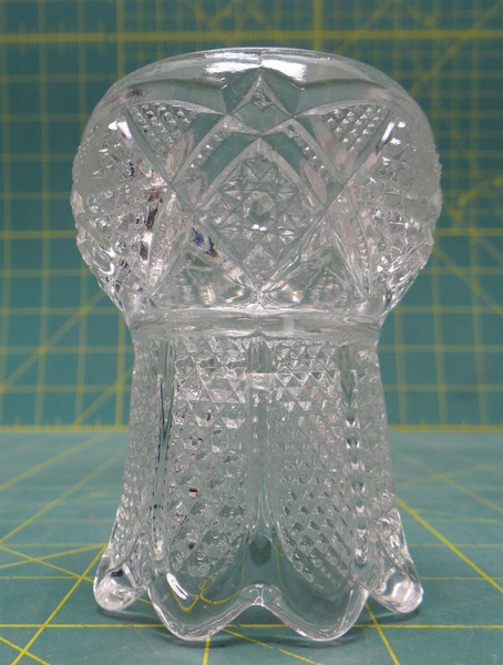 The Baily Co. EAPG ABP Brilliant Glass Candle Holder Open Salts Toothpick Holder