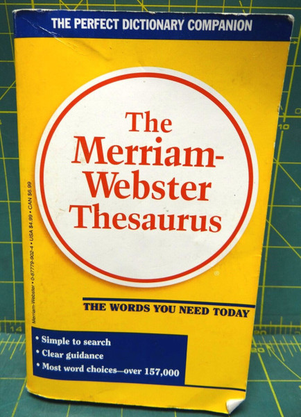 The Merriam-Webster Thesaurus 1989 Mass Market Paperback 648 pages