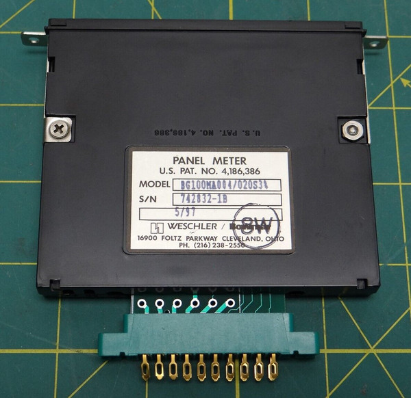 Weschler Bowmar Panel Meter BG100MA004/020S3%