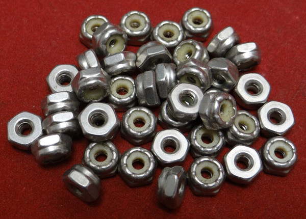 Tiny Nylon Insert Lock Nuts 2.84mm Inside Diameter Qty: 41